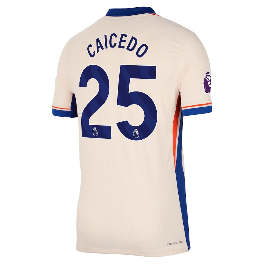 Moisés Caicedo Chelsea 2024/25 Away Player Soccer Shirt - Orange