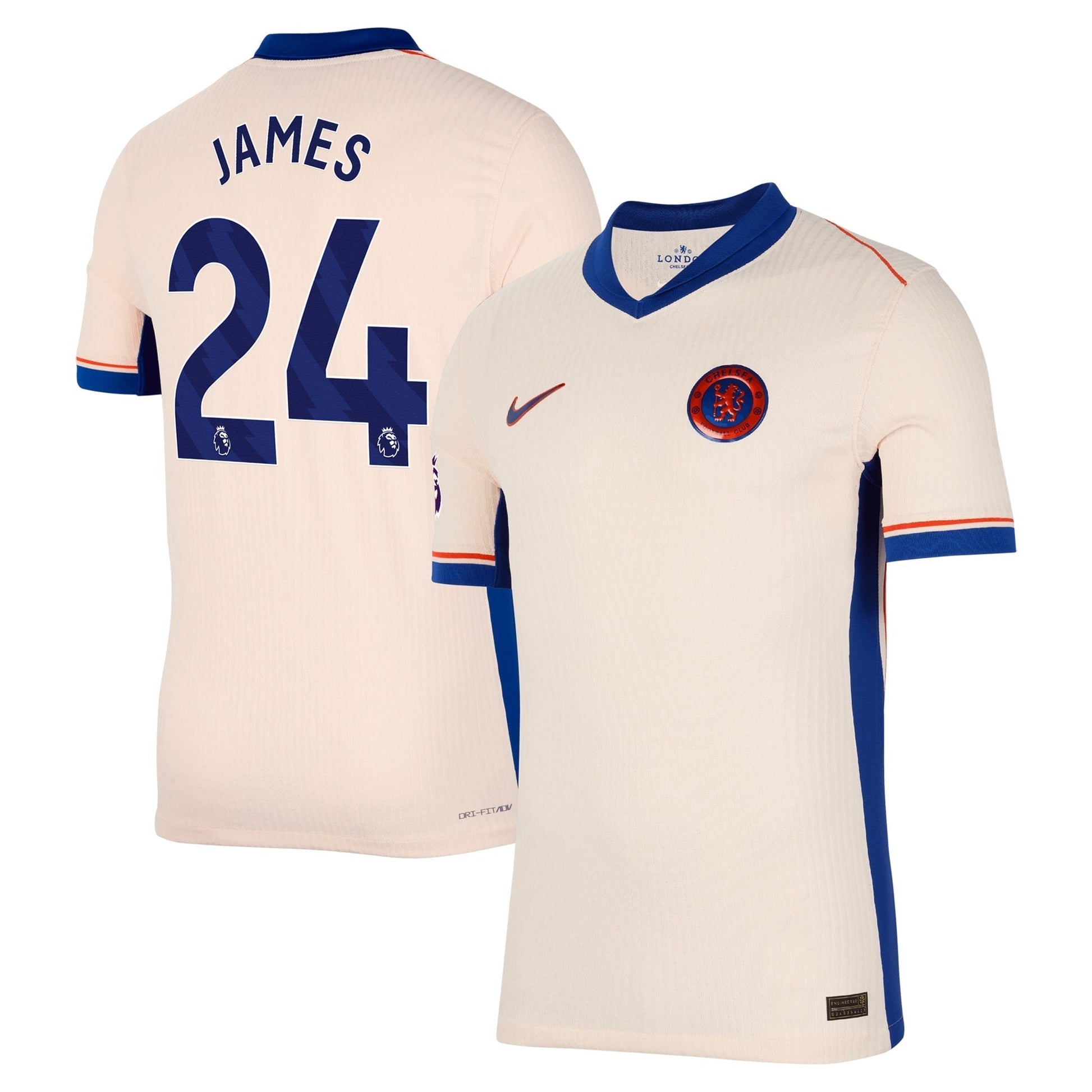 Reece James Chelsea 2024/25 Away Player Soccer Shirt - Orange