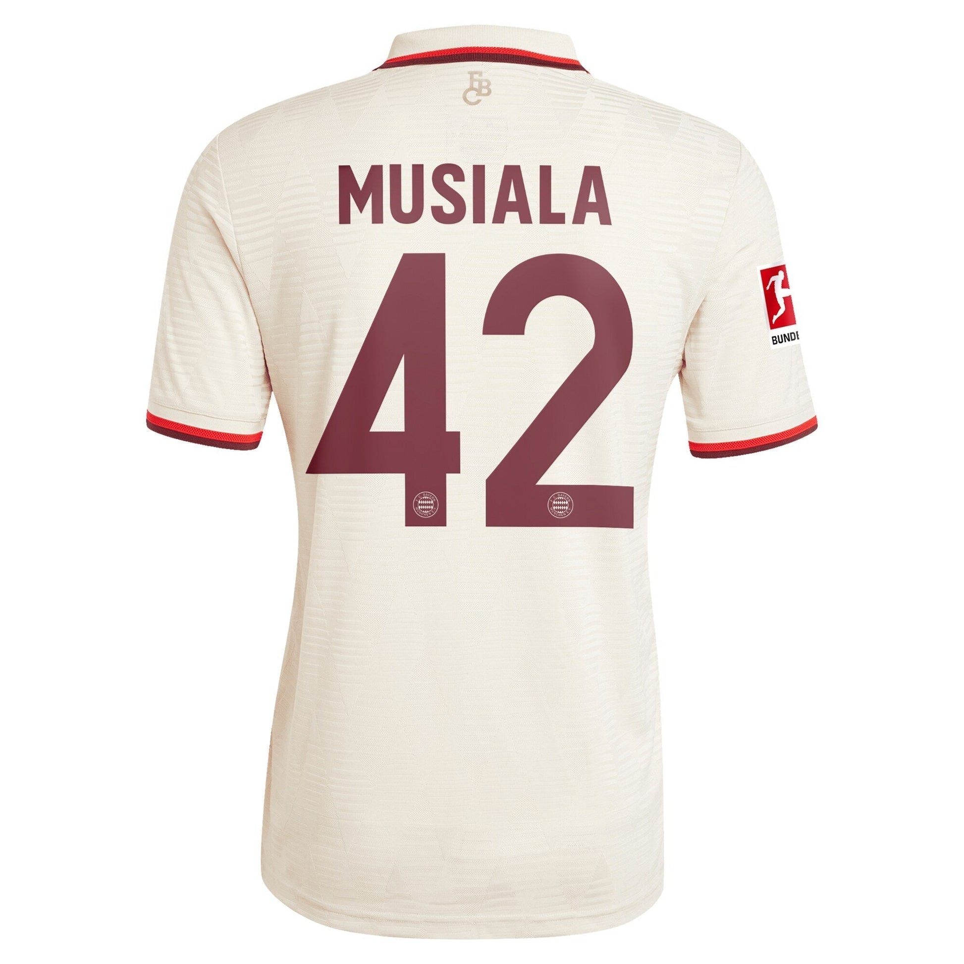 Jamal Musiala Bayern Munich 2024/25 Third Player Soccer Shirt - Cream