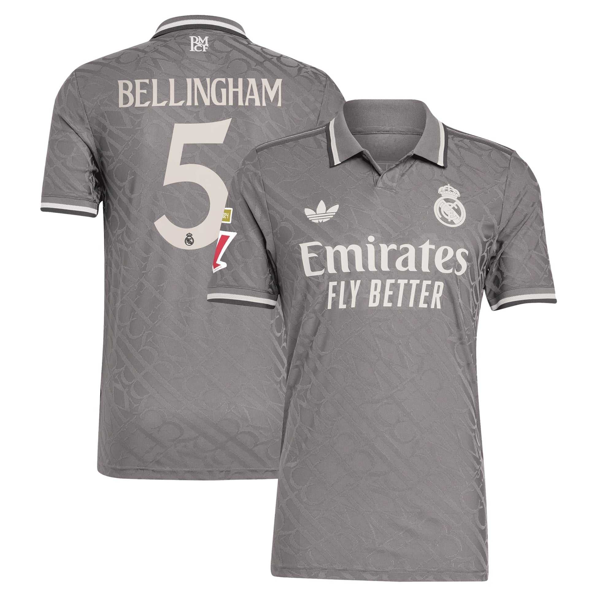 Jude Bellingham Real Madrid Originals 2024/25 Third Player Soccer Shirt - Charcoal
