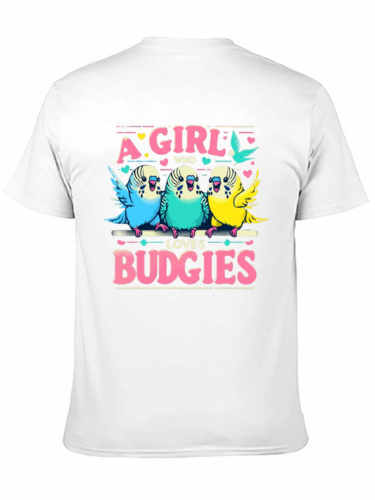 A Girl Who Loves Budgies T-Shirt