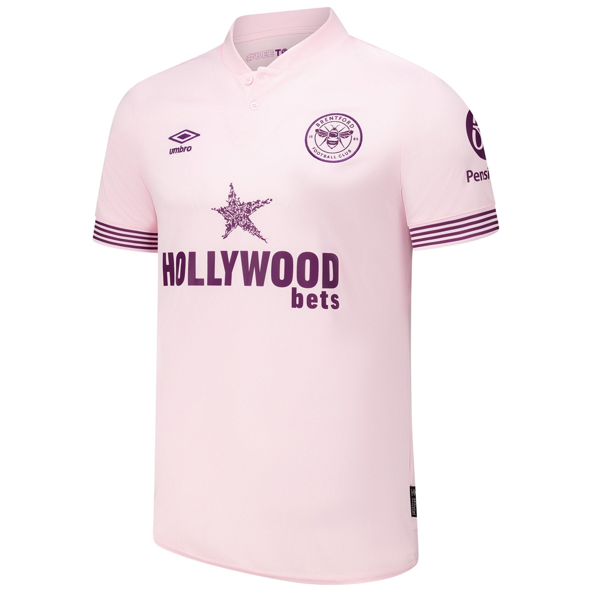 Brentford FC Umbro 2024/25 Away Custom Soccer Shirt - Pink