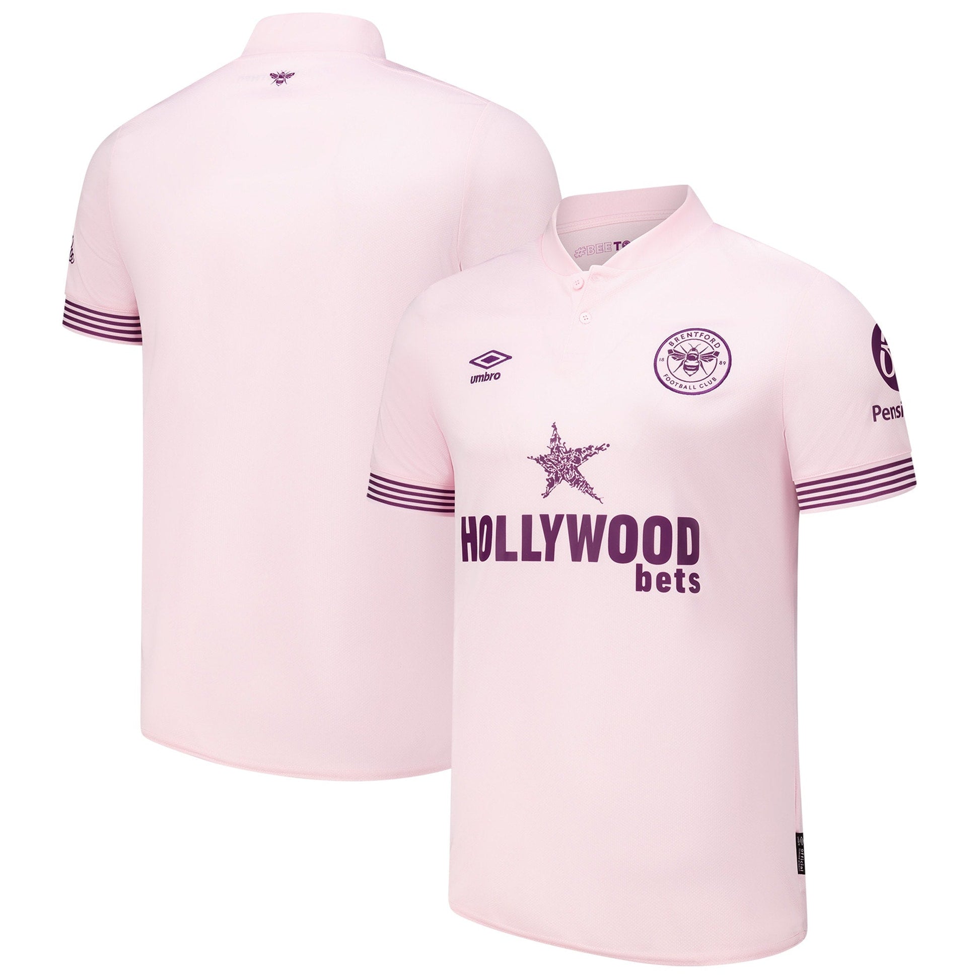 Brentford FC Umbro 2024/25 Away Custom Soccer Shirt - Pink