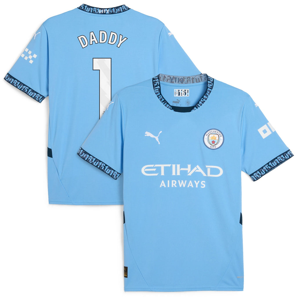 Manchester City Home Shirt 2024-25 - Daddy 1 Soccer Shirt - Blue