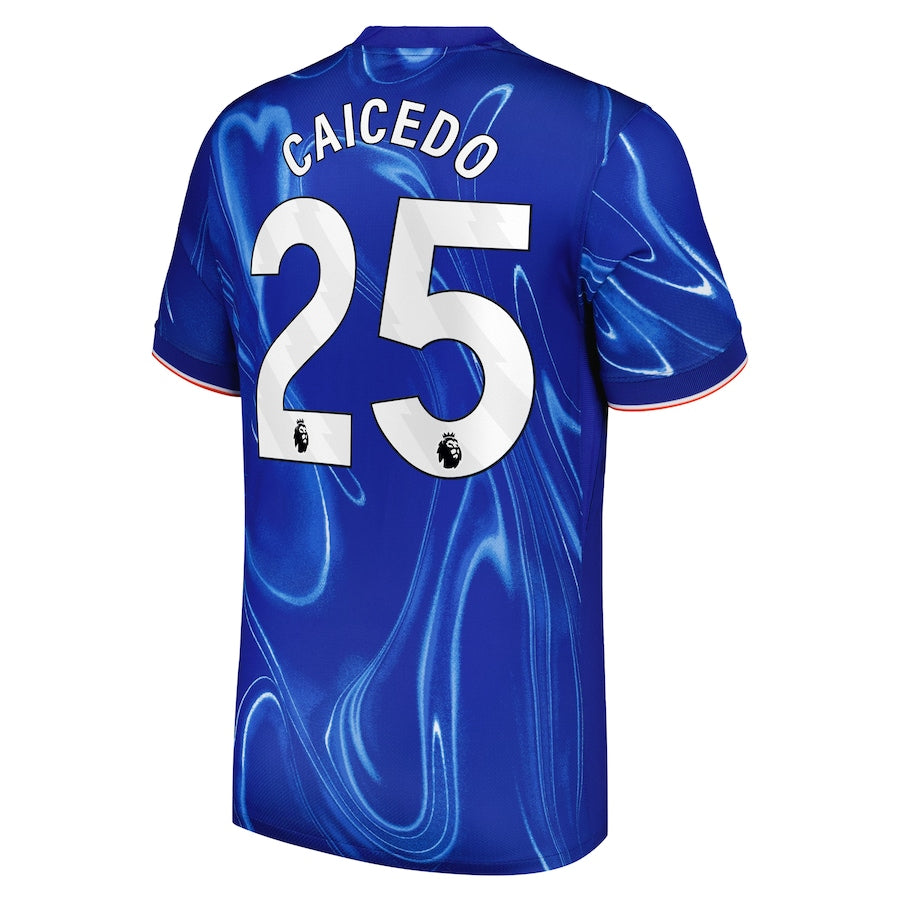 Moisés Caicedo Chelsea 2024/25 Home Player Soccer Shirt - Blue