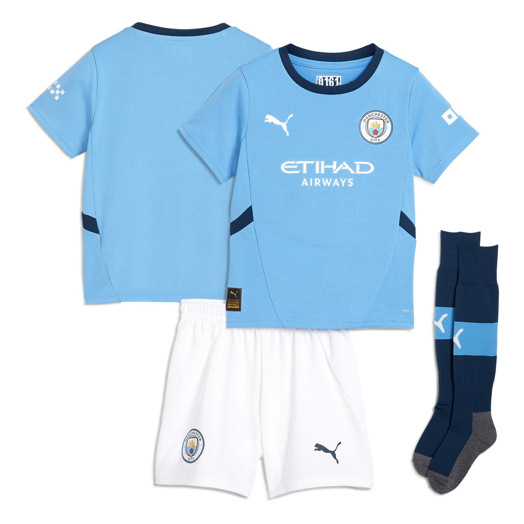 Manchester City Home Minikit 2024-25 Custom Soccer Shirt - Blue