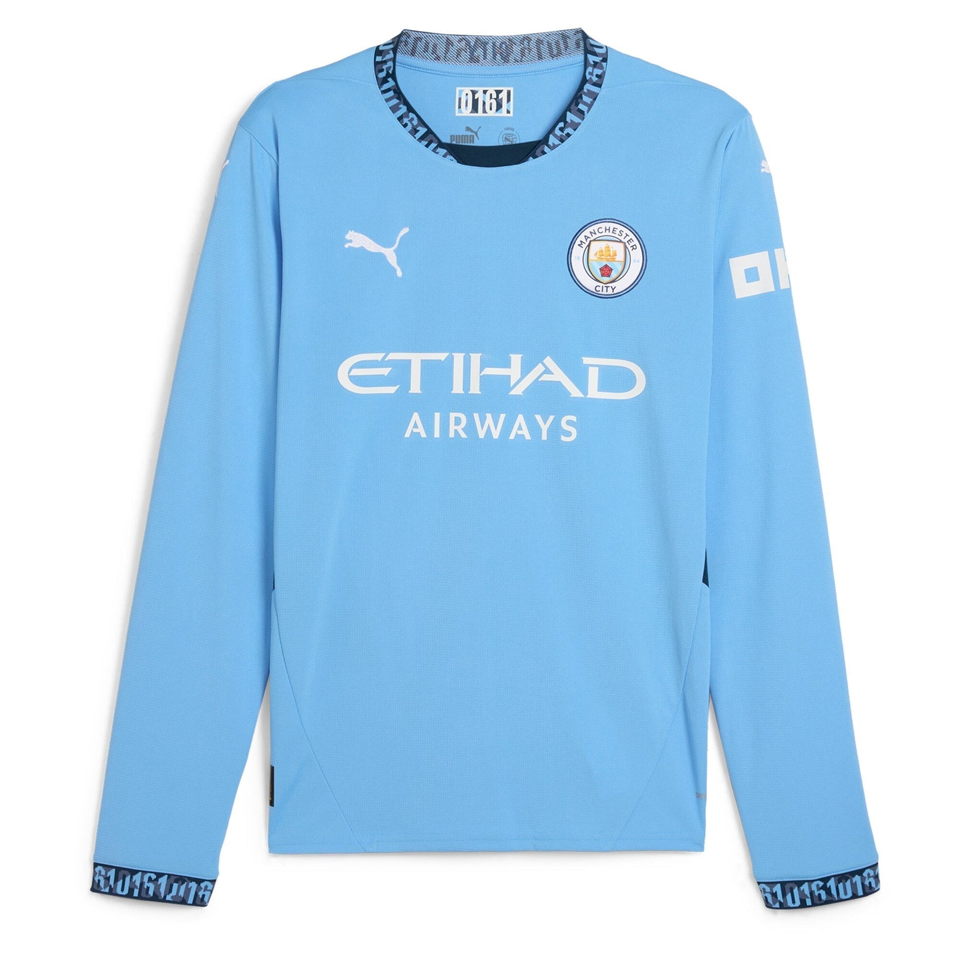 Manchester City Home Shirt 2024-25 - Long Sleeve with Foden 47 printing Soccer Shirt - Blue