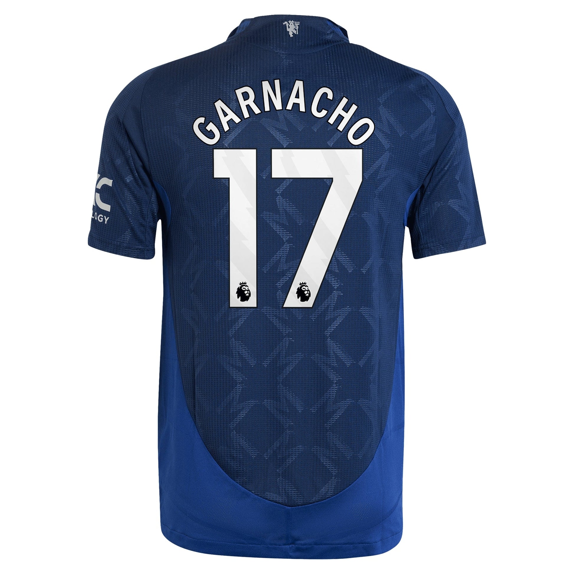 Manchester United EPL Away Shirt 2024-25 with Garnacho 17 printing Soccer Shirt - Blue