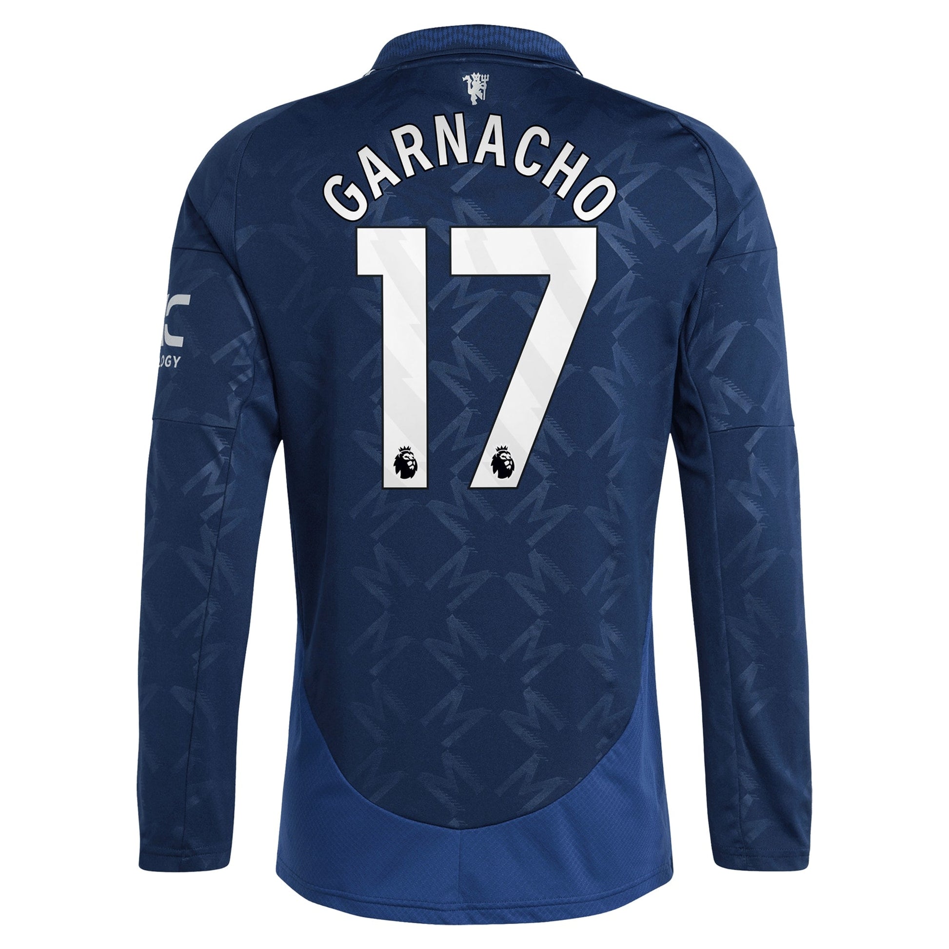 Manchester United EPL Away Shirt 2024-25 - Long sleeve with Garnacho 17 printing Soccer Shirt - Blue