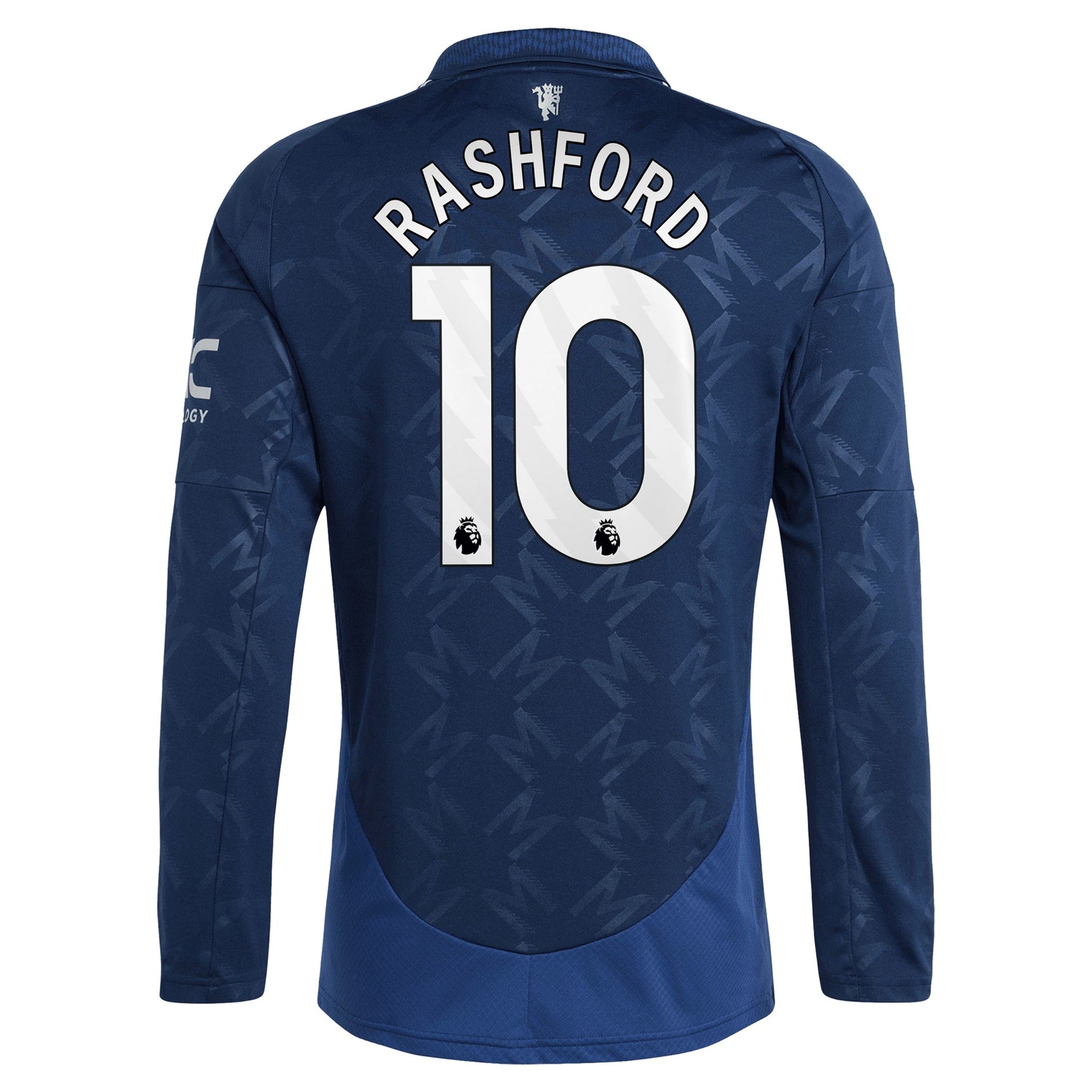 Manchester United EPL Away Shirt 2024-25 - Long sleeve with Rashford 10 printing Soccer Shirt - Blue