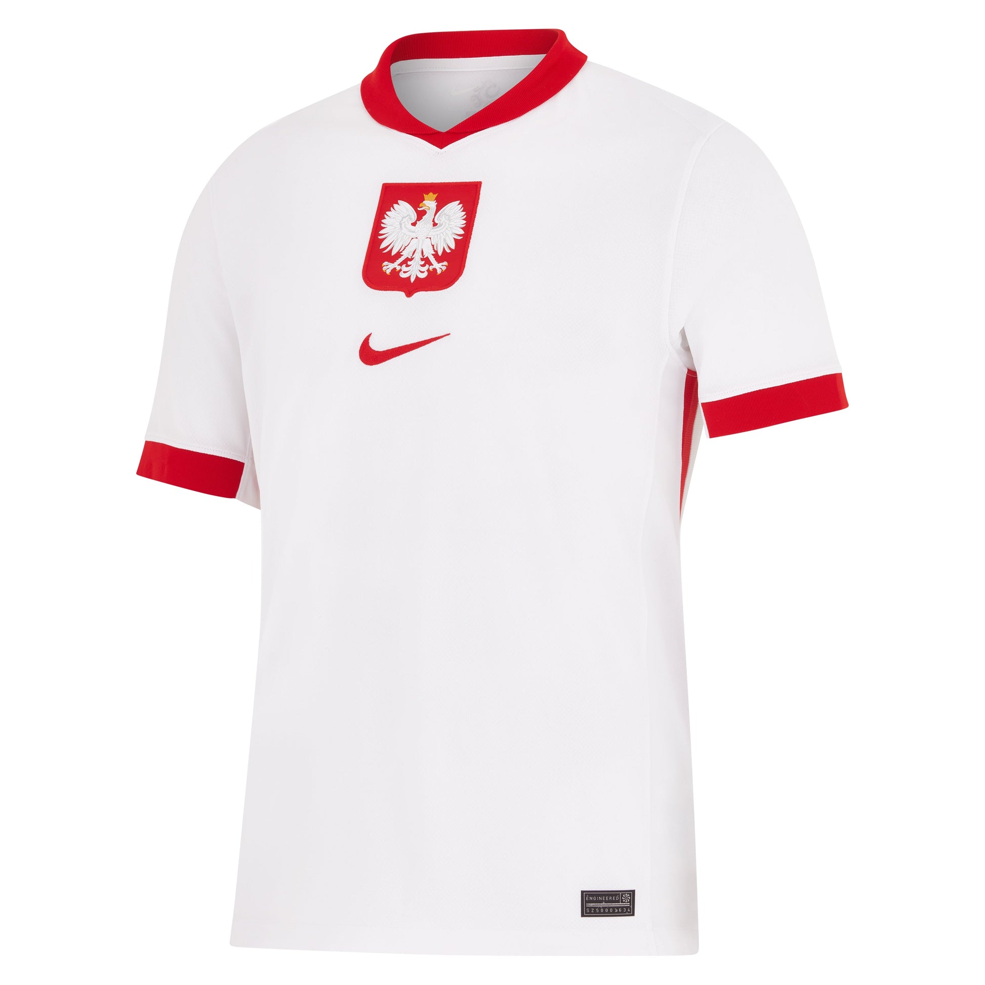 Poland Home Stadium Shirt 2024 Custom Soccer Shirt - White