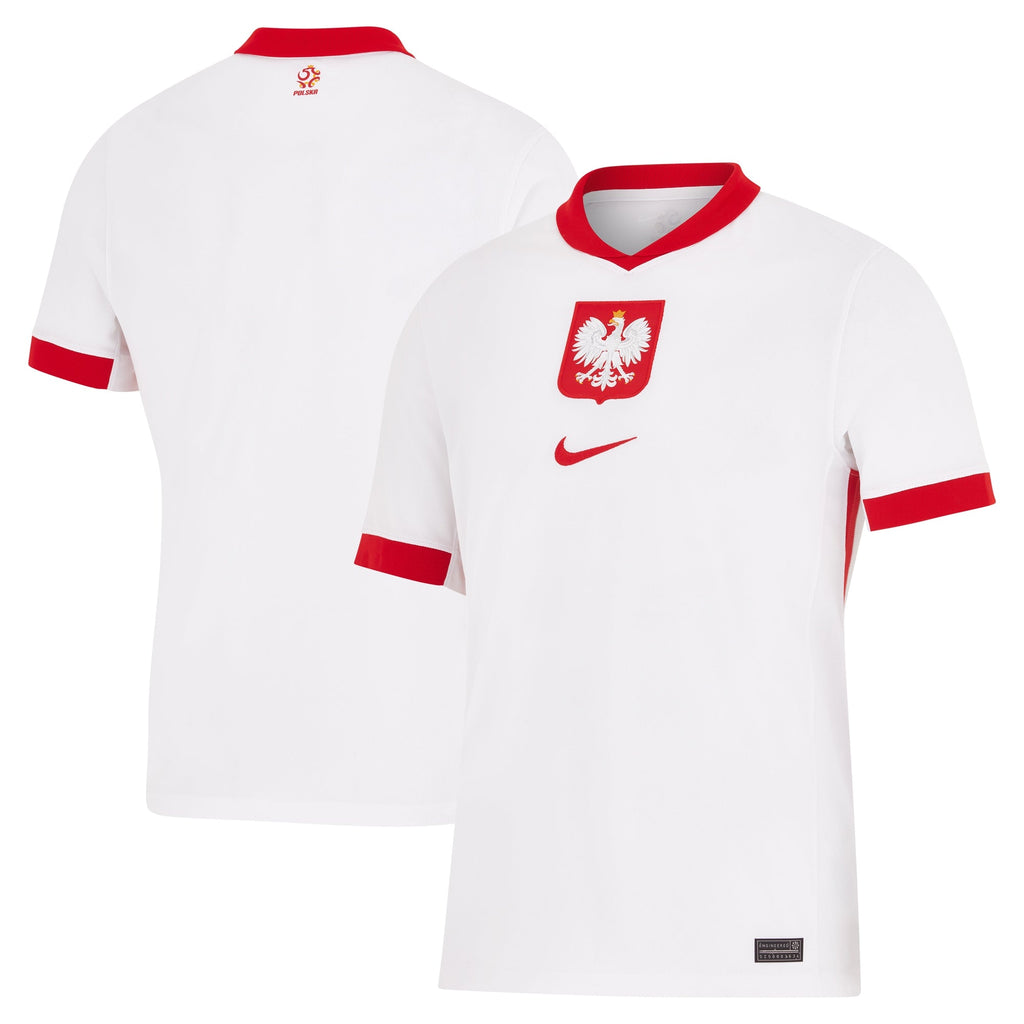 Poland Home Stadium Shirt 2024 Custom Soccer Shirt - White