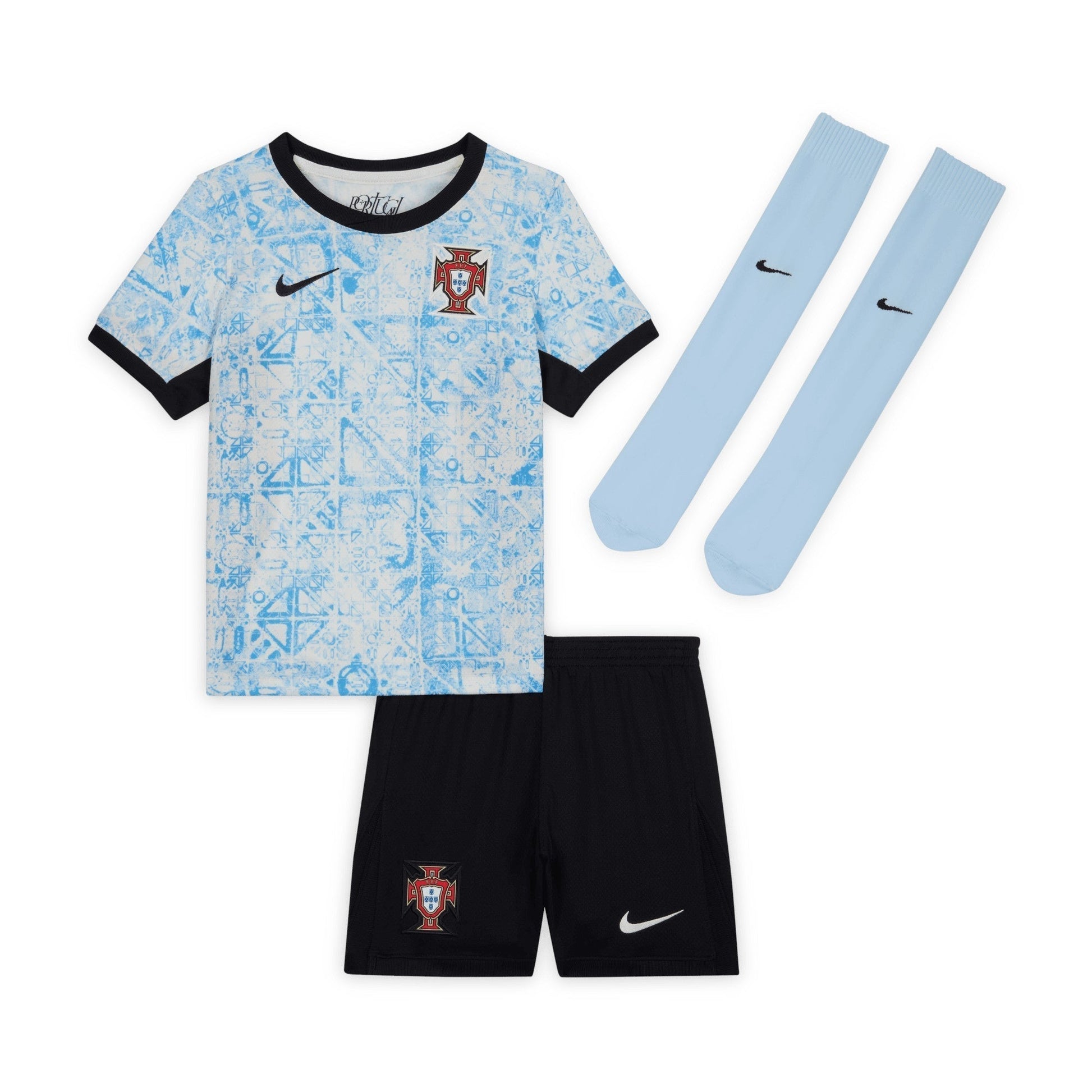 Portugal Away Stadium Kit 2024 Kids Custom Soccer Shirt