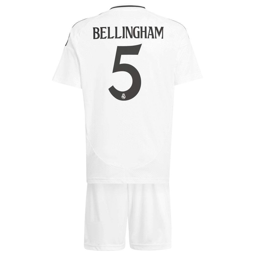 Real Madrid Home Kids 2024-25 with Bellingham 5 printing Soccer Shirt - White