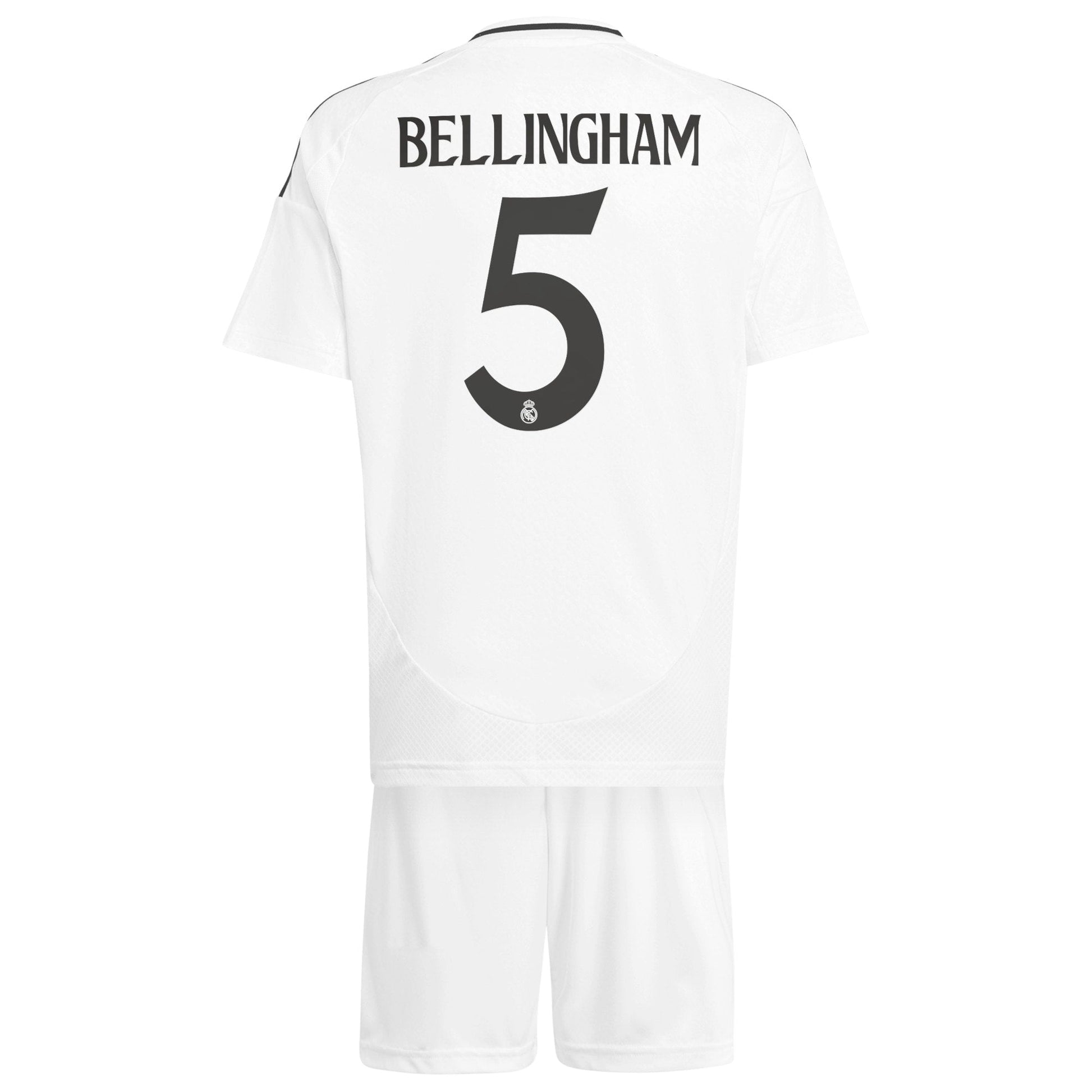Real Madrid Home Kids 2024-25 with Bellingham 5 printing Soccer Shirt - White