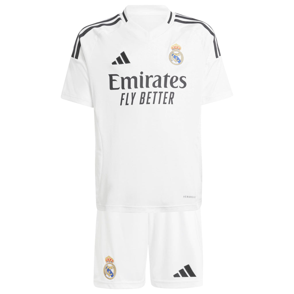 Real Madrid Home Youthkit 2024-25 with Vini Jr. 7 printing Soccer Shirt - White