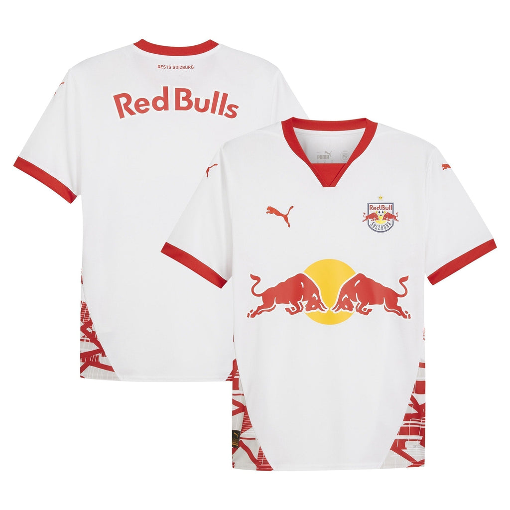 Red Bull Salzburg Home Shirt 2024-25 Custom Soccer Shirt - White