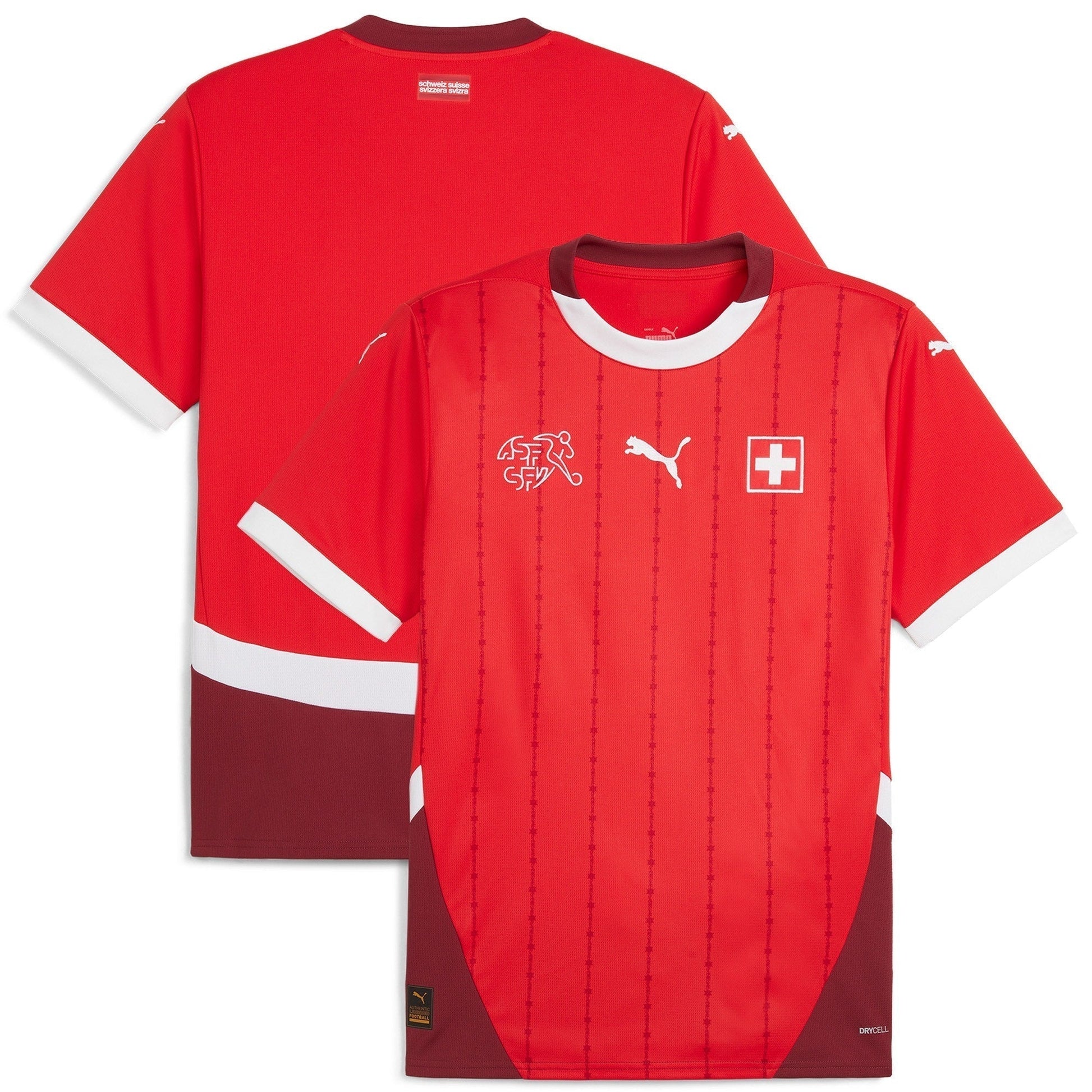 Switzerland Home Shirt 2024 Custom Soccer Shirt - Red