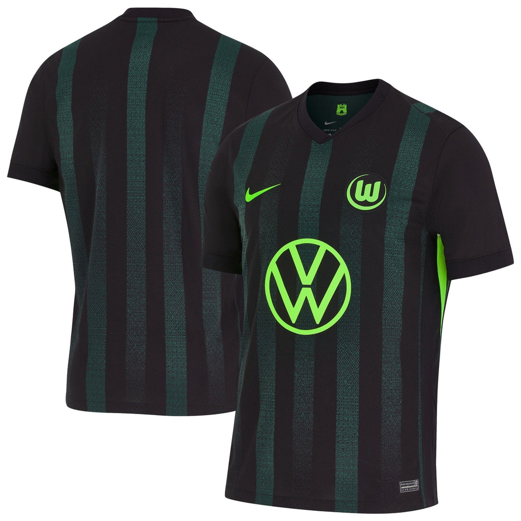 VfL Wolfsburg Away Stadium Shirt - 2024-25 Custom Soccer Shirt - Black
